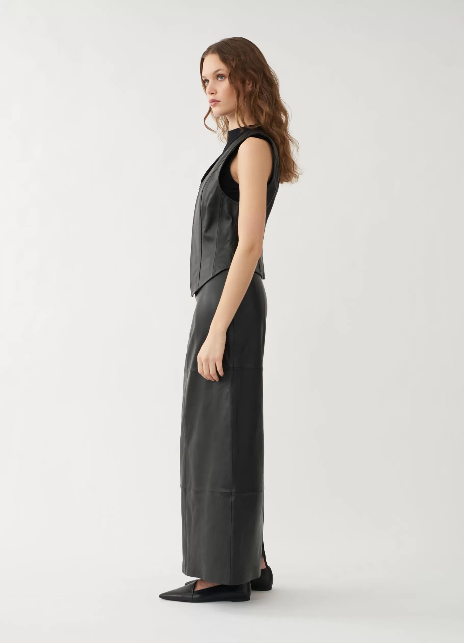 Vagabond THE MAXI SKIRT Zwartleer Discount